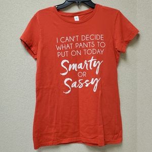 Airwaves Tee Shirt Smarty or Sassy Tshirt Womens M
